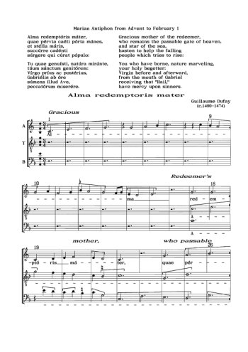 Guillaume Dufay - Alma redemptoris mater